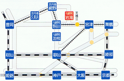 電車でお越しの方"